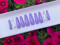 Purple Butterfly Press On Nails