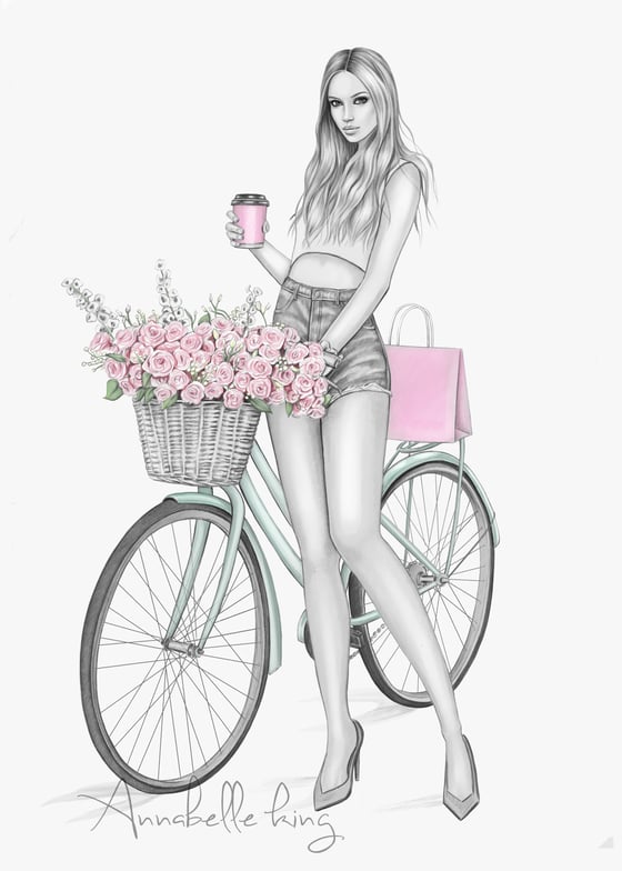 Image of CYCLE CHIC - LIMITED EDITION GICLEE PRINT A5/A4/A3