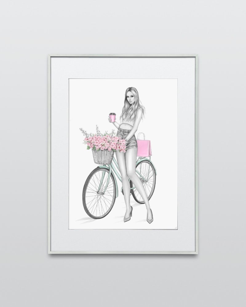 Image of CYCLE CHIC - LIMITED EDITION GICLEE PRINT A5/A4/A3