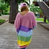 Oversized Shiba Rainbow Sweater 