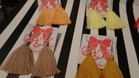 Image 2 of Pumpkin Spice Tassel Earrings 