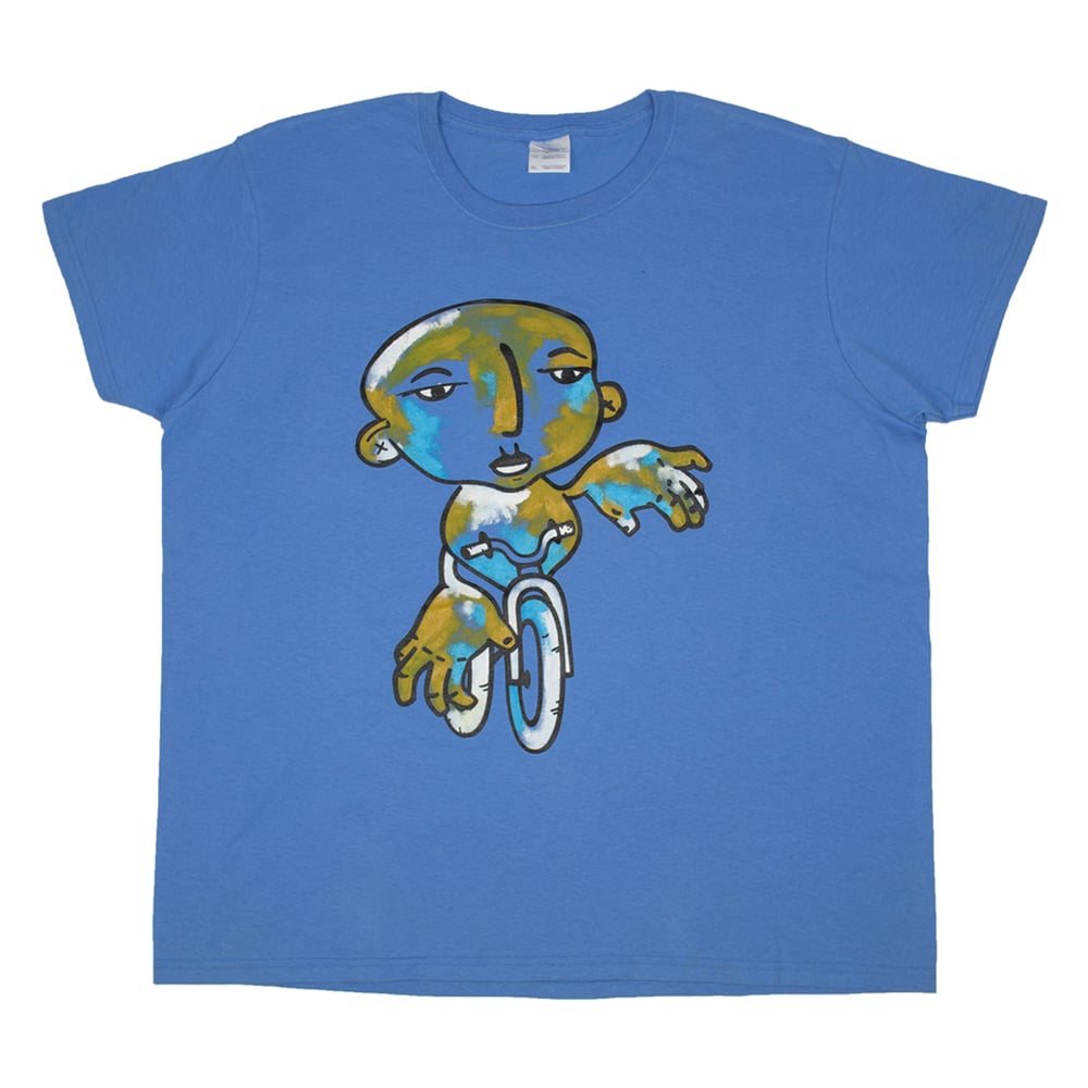 Bike Boy - Womens Light Blue T-Shirt