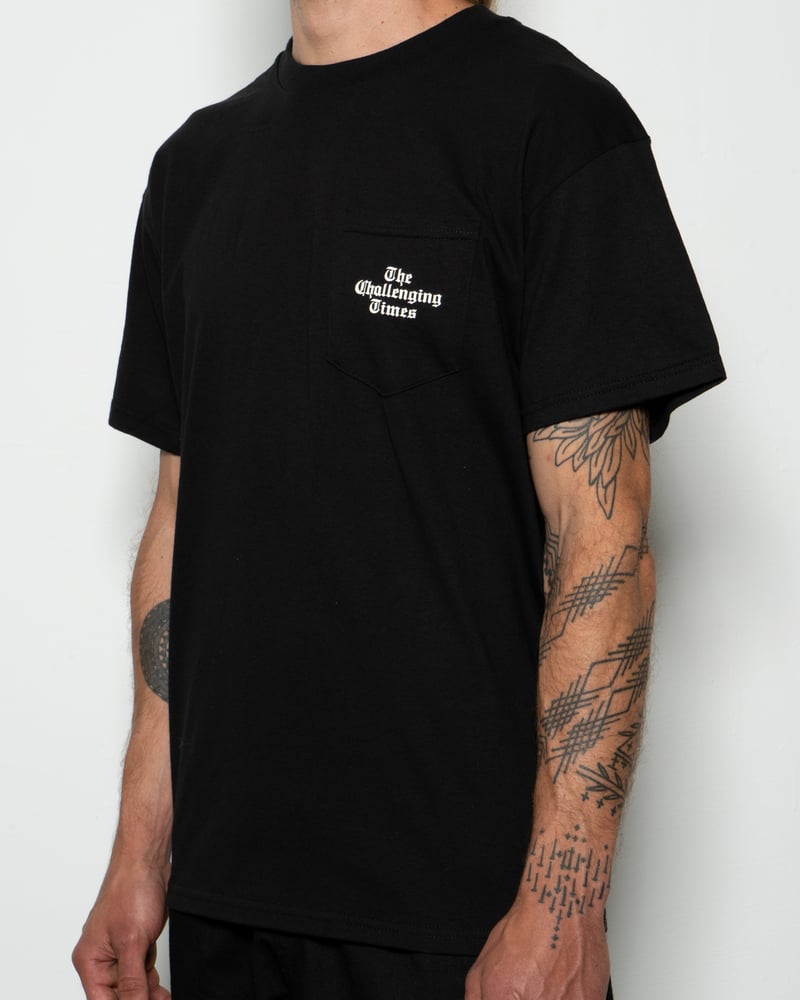 Image of "The Challenging Times" Pocket Tee - Black