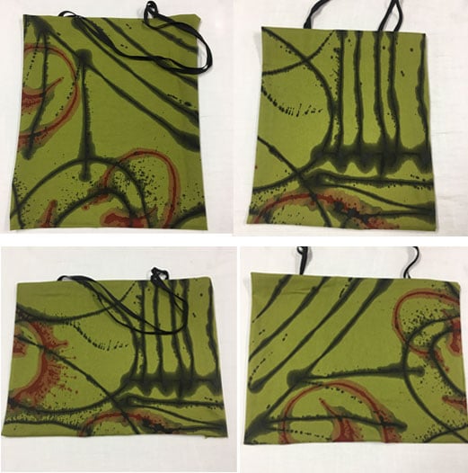 Image of Hand Painted Linen/Cotton Fabric - shown used as Tote bags