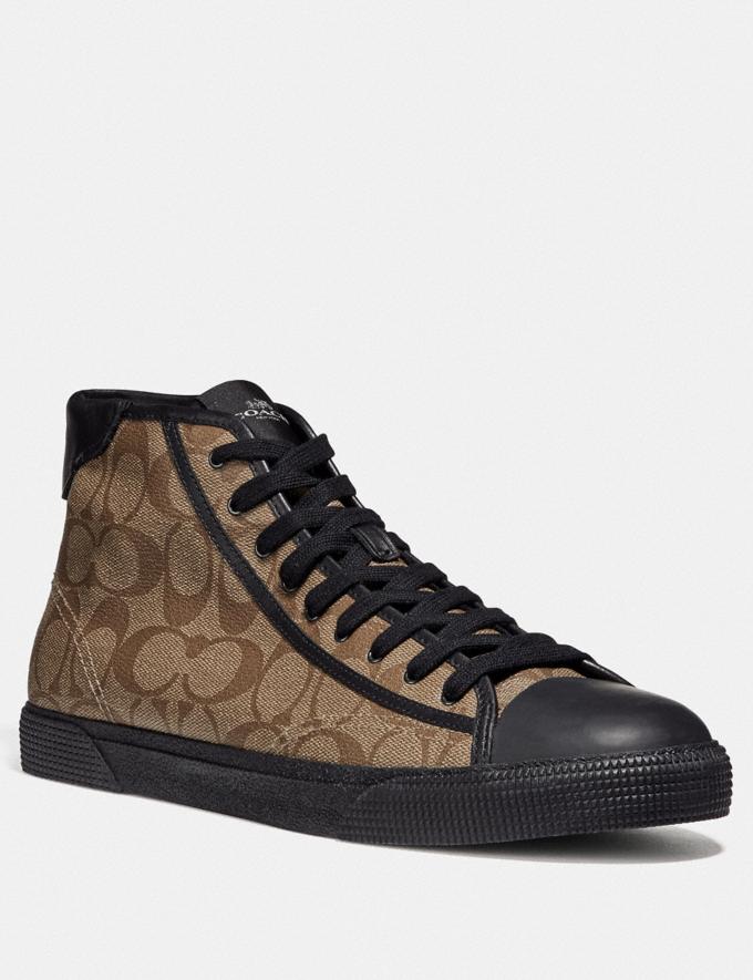 coach high top sneakers black