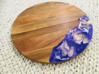 Large Round Serving Board - Purples