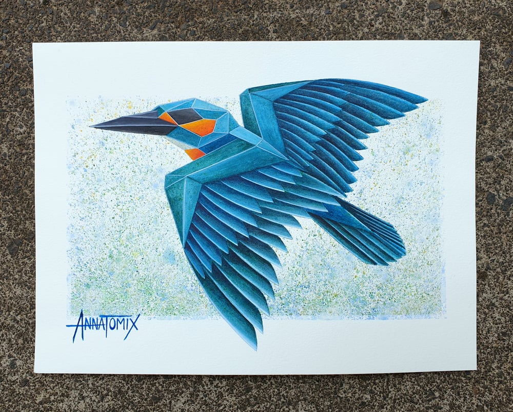 Image of "Azurite" original watercolour