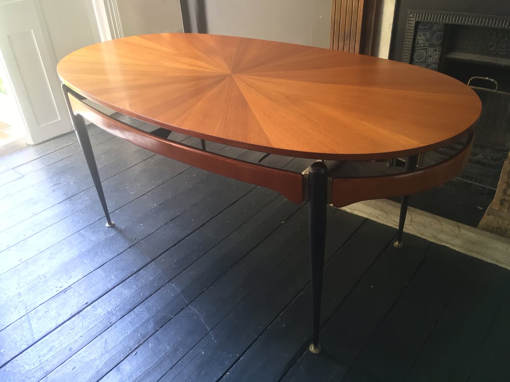 Image of Oval Dining Table attributed to Cavatorta, Italy 1950s