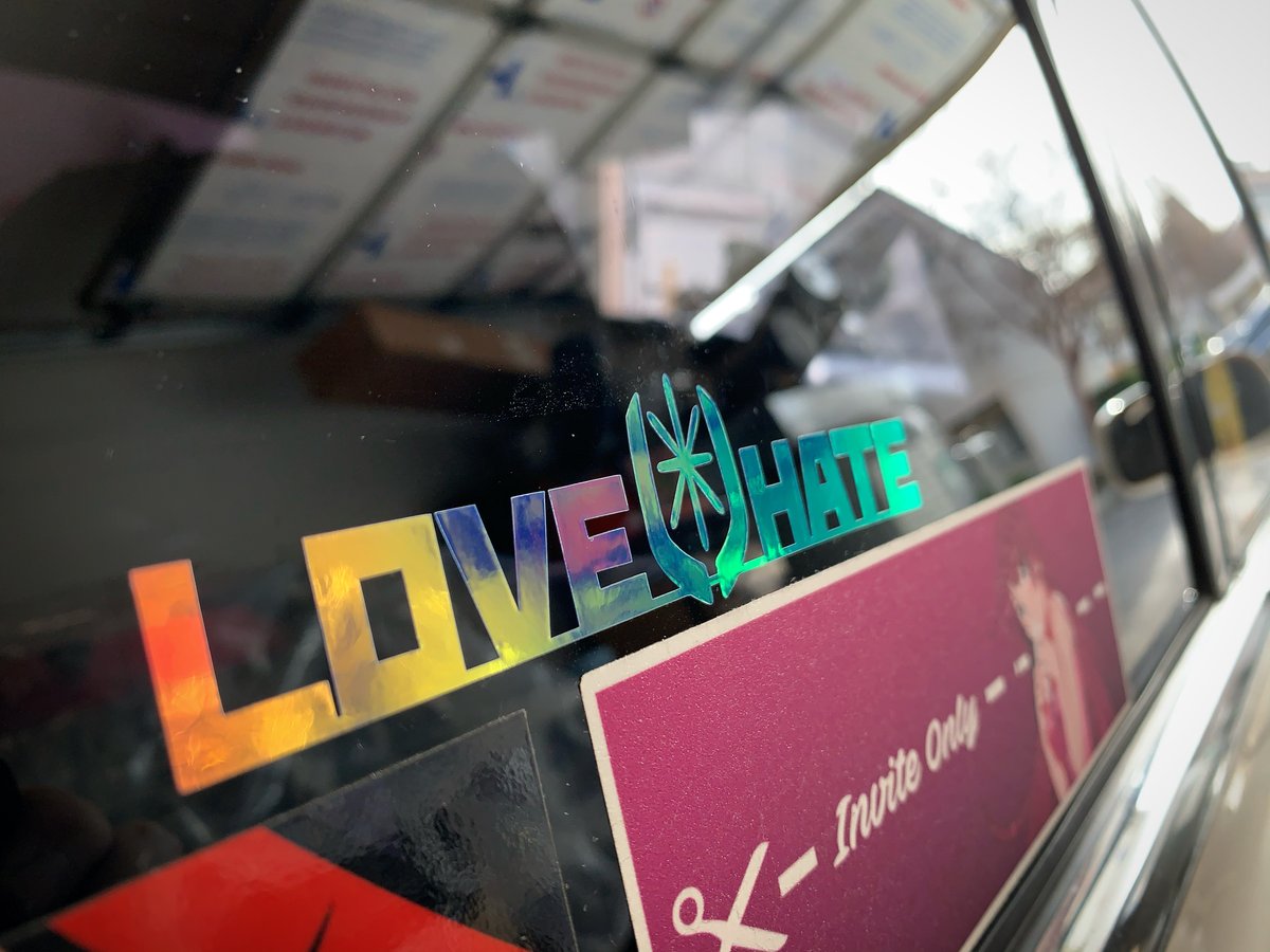 Love X Hate Vinyl Die-Cut
