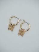 Image 2 of Golden Butterfly Earrings