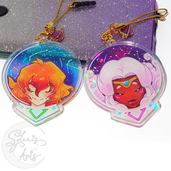 2 inch Voltron Allura or Pidge Holo Charms 