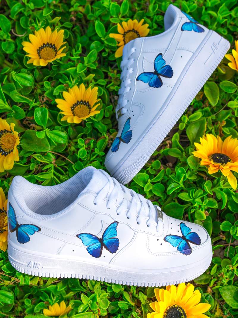 blue butterfly af1 custom