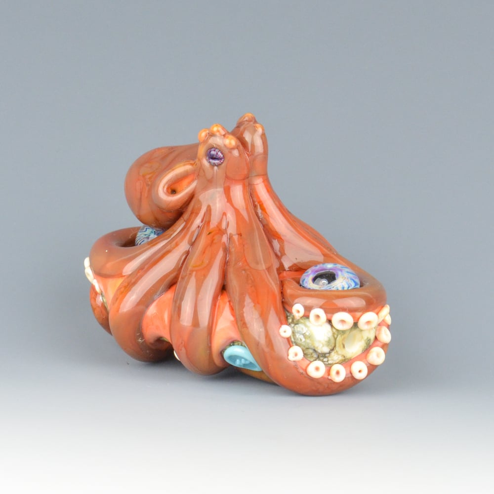 Image of XXXL. Giant Pacific Octopus - Flamework Glass Sculpture Bead