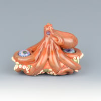 Image 4 of XXXL. Giant Pacific Octopus - Flamework Glass Sculpture Bead