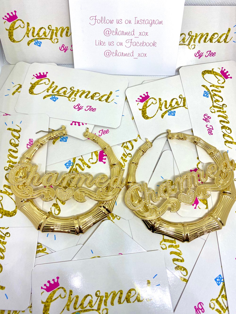 Image of Name Bamboo Earrings 