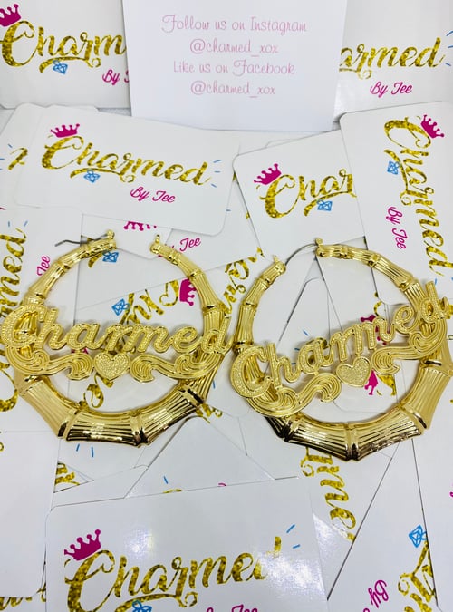 Image of Name Bamboo Earrings 