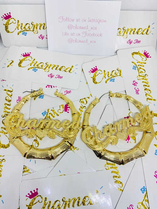 Image of Name Bamboo Earrings 