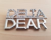 Image 3 of Delta Dear Silver/Bling Pin