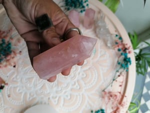 Image of Rose quartz medium tower 