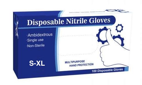 Disposable Nitrile Gloves (S-XL)