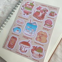 Image 2 of Aesthetic Drinks Sticker Sheet