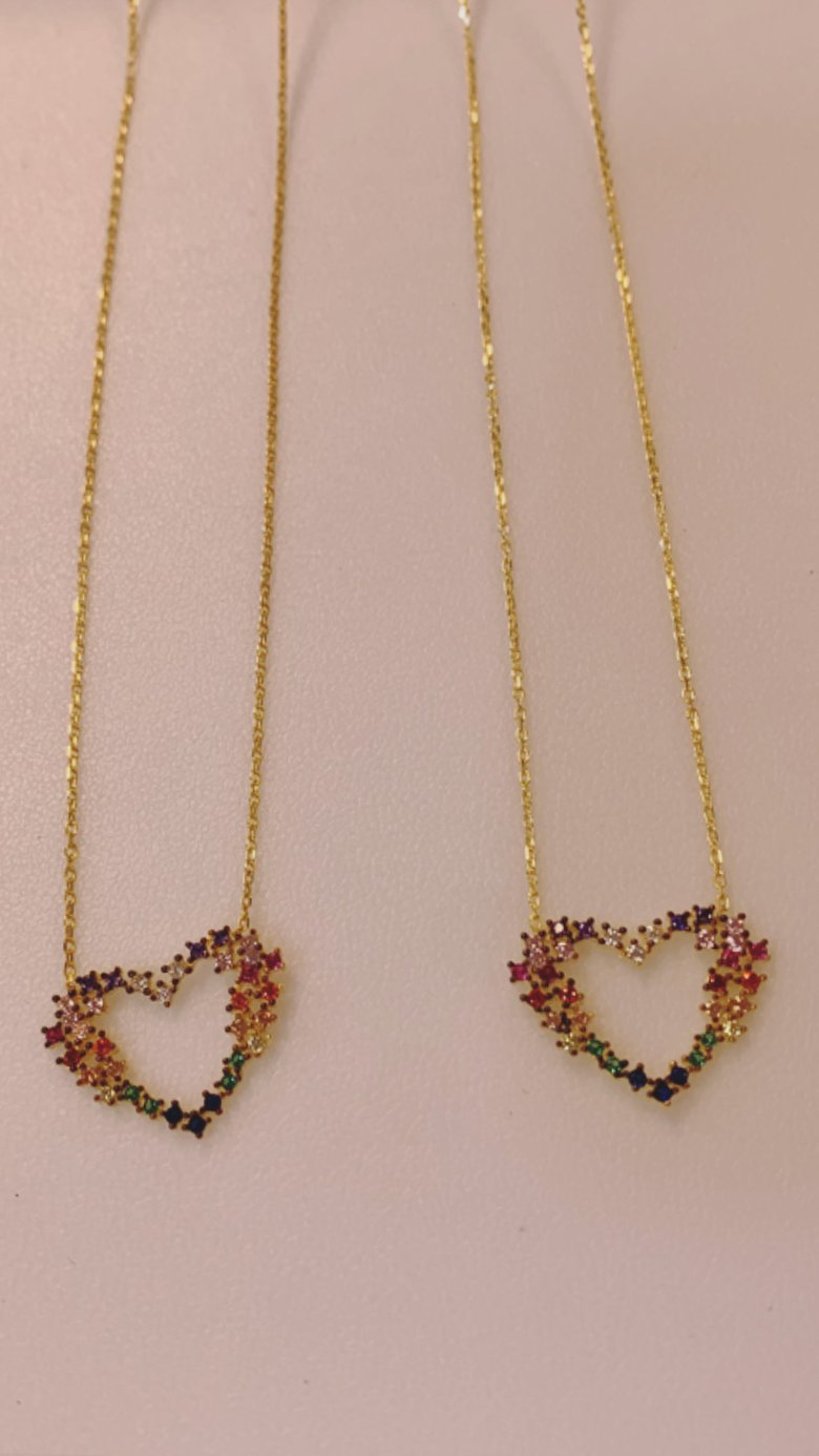 Image of Colormine Hearts necklace 