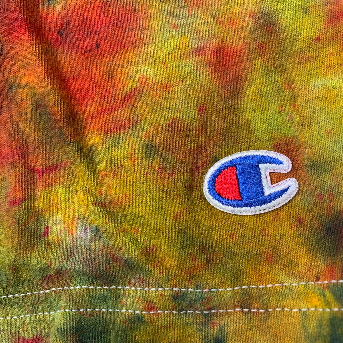 Custom Hand Dyed Champion Shorts! With Pockets!! - Rainbow!!