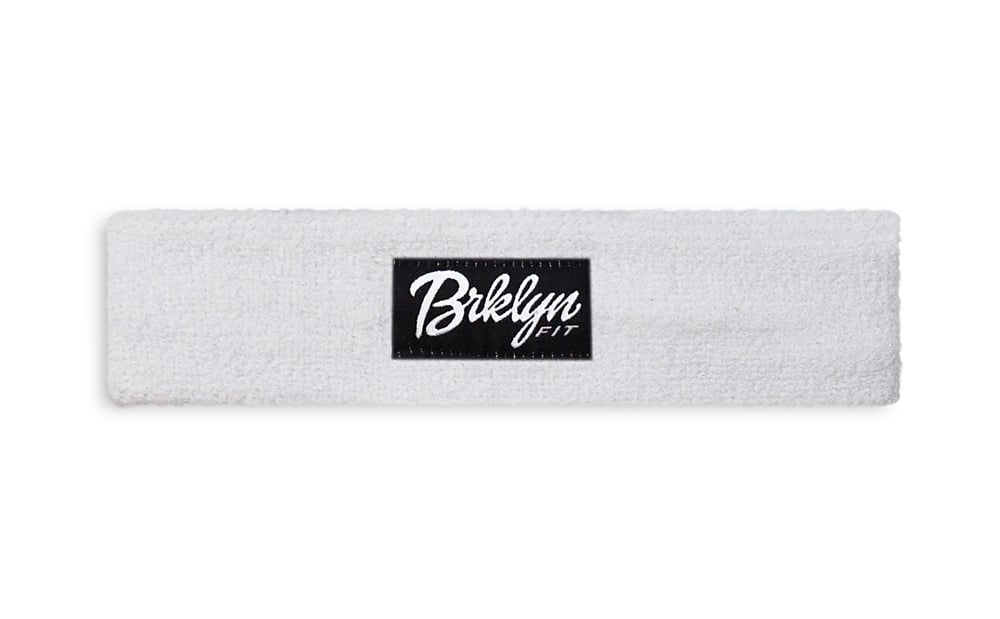 Image of Brklyn Fit® Woven Label Headband (White)