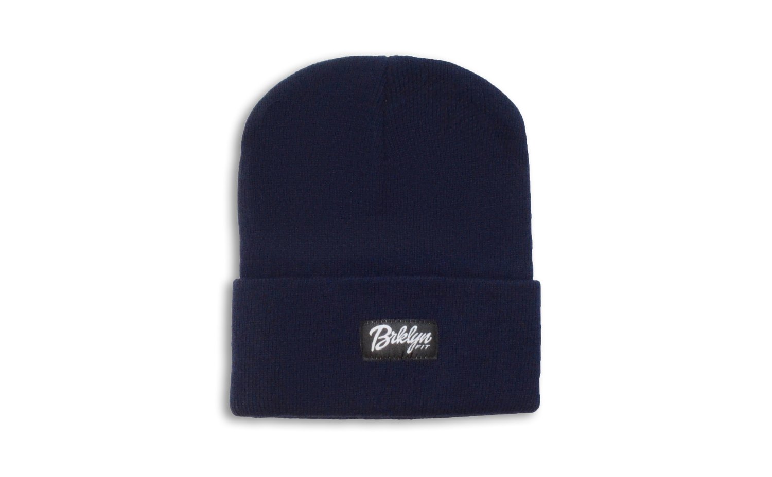 Image of Brklyn Fit® Woven Label Beanie (Navy)