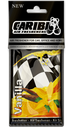 3 X CARIBI HANGING CARDBOARD CAR FRESHENERS