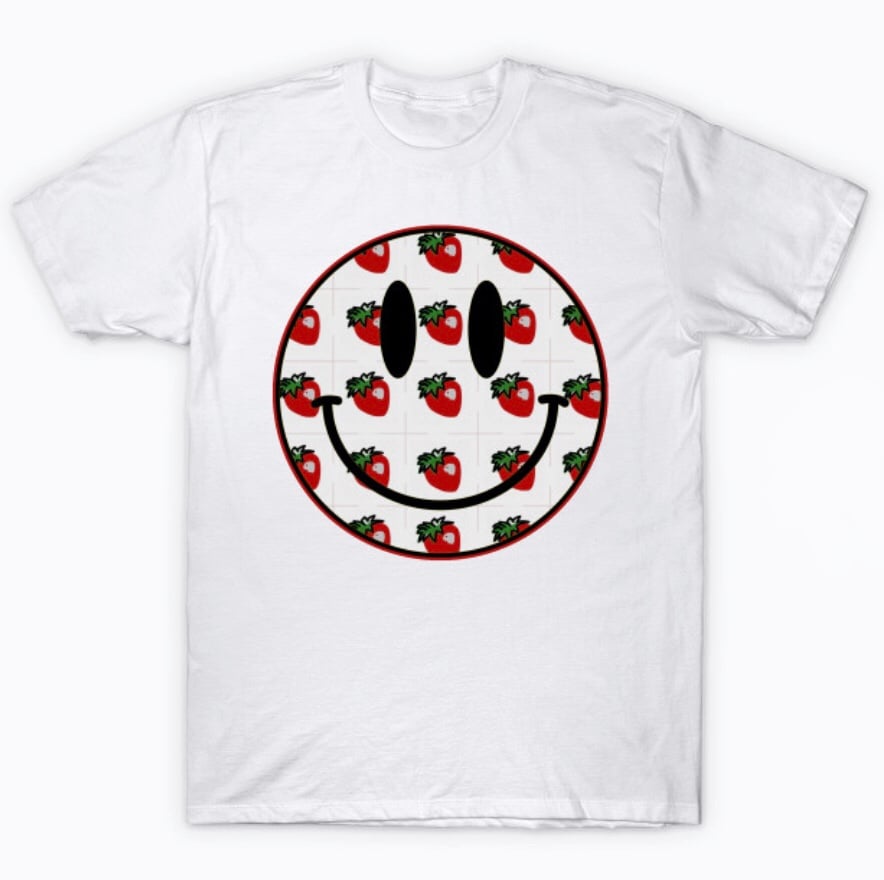 Strawberry Acid Tab Blotter Smiley T Shirt Keep It Old Skool