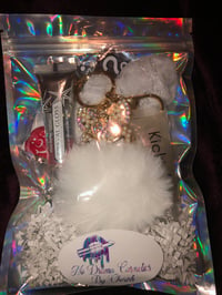 White Fox Rhinestone Keychain bundle 