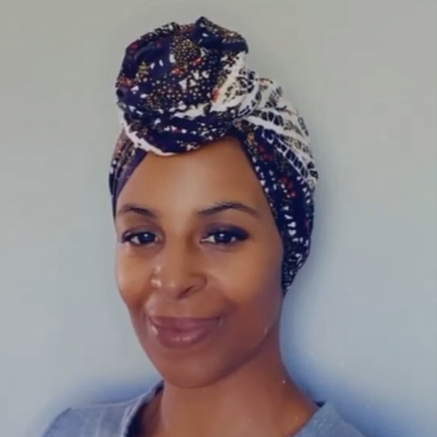 Image of Black and white headwrap