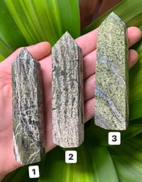 Image 1 of Green Zebra Jasper Towers