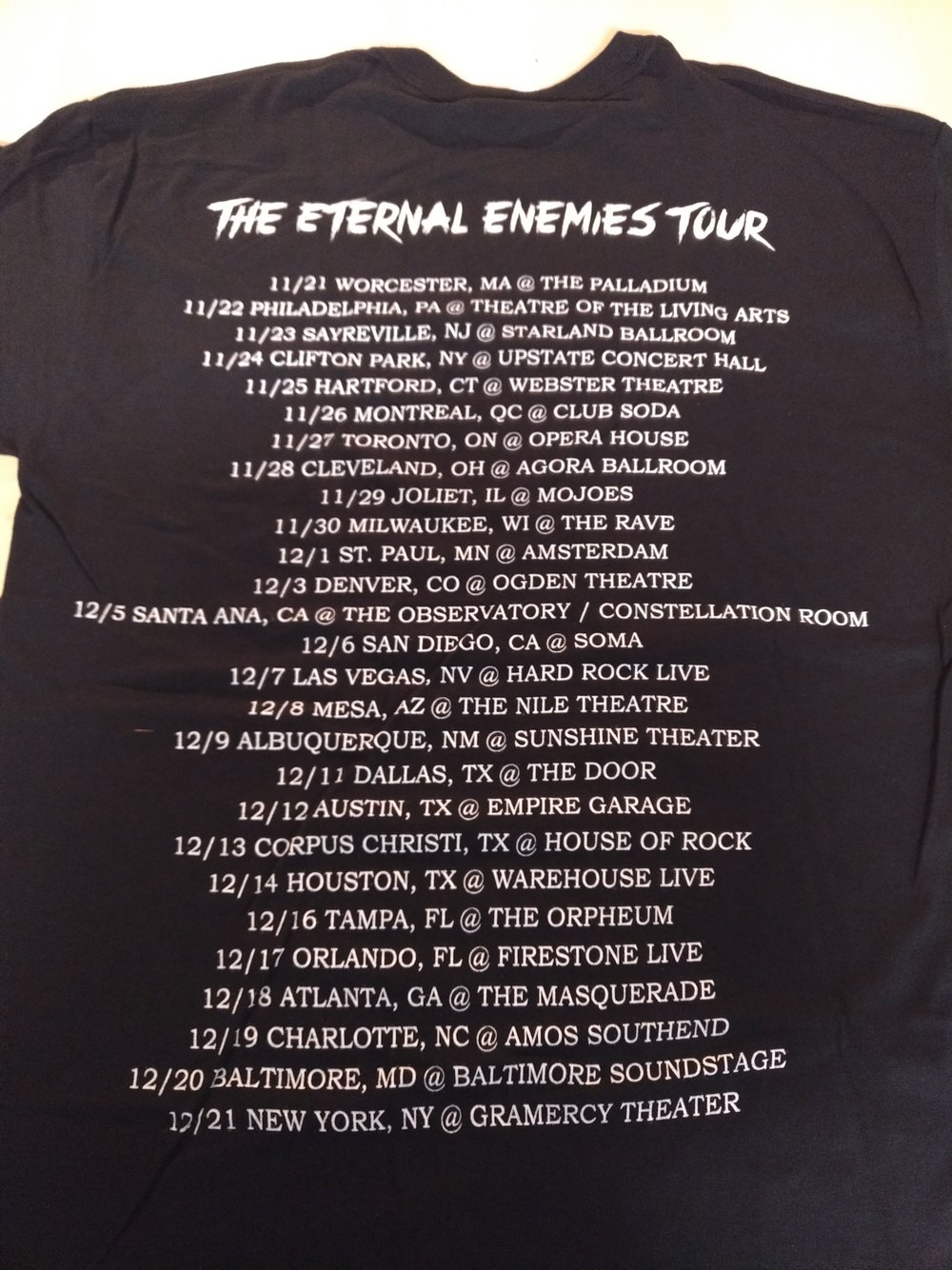 EMMURE "ETERNAL ENEMIES TOUR" SHIRT