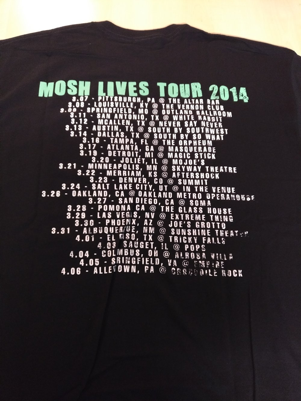 EMMURE "MOSH LIVES 2014 TOUR" SHIRT