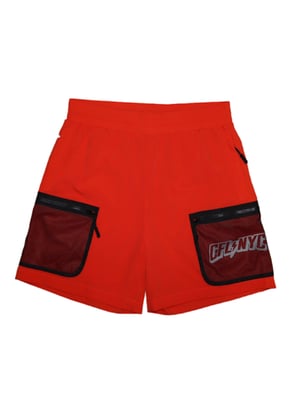 Image of Orange Mesh Cargo Shorts