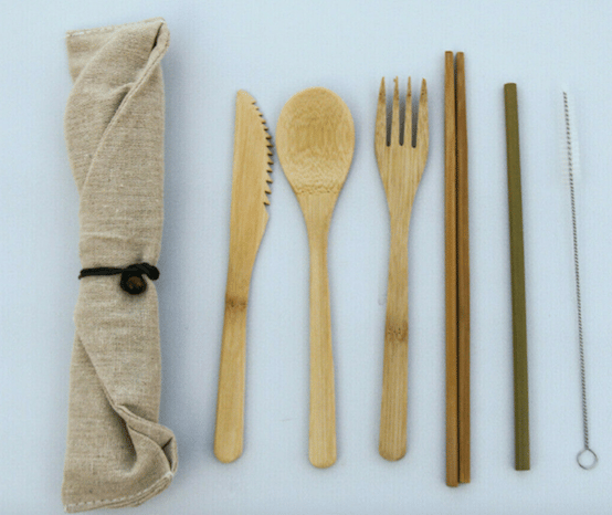 Image of Zero Waste Bamboo Cutlery Set