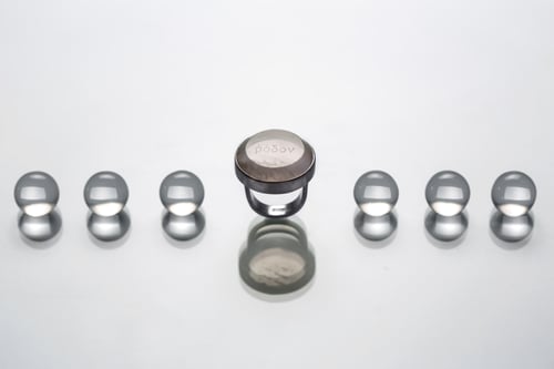 Image of "Rose" silver ring with rose quartz · ῥόδον ·