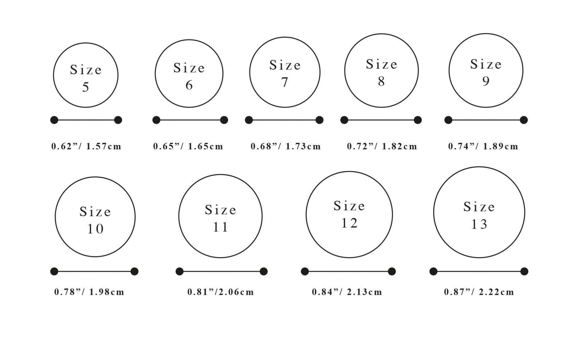 Ring Sizes Chart The Dead Bird Jewelry