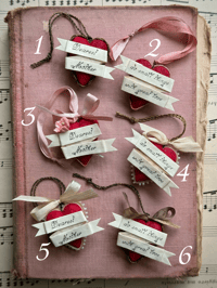Image 2 of Spun Cotton Heart Ornaments