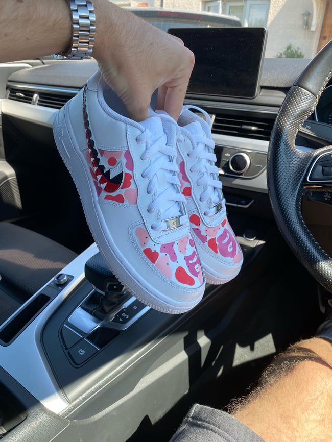 Nike AF1 - Pink Shark Camo Bapes