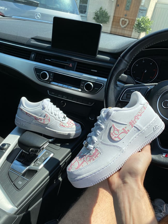dior air forces pink