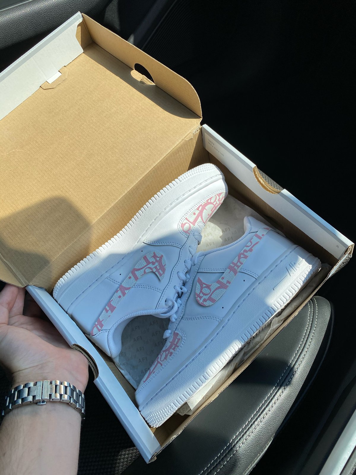 dior air forces pink