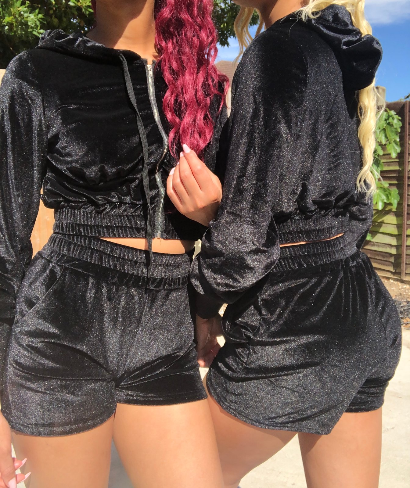 velvet shorts