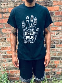 Image 3 of Finger Holds handprinted tee L