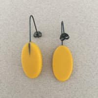 Image 2 of mustard oval drop earrings