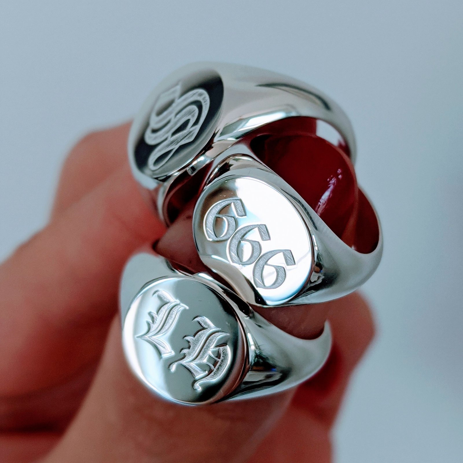 Old English Custom Initial Sterling Silver Ring / House of Need