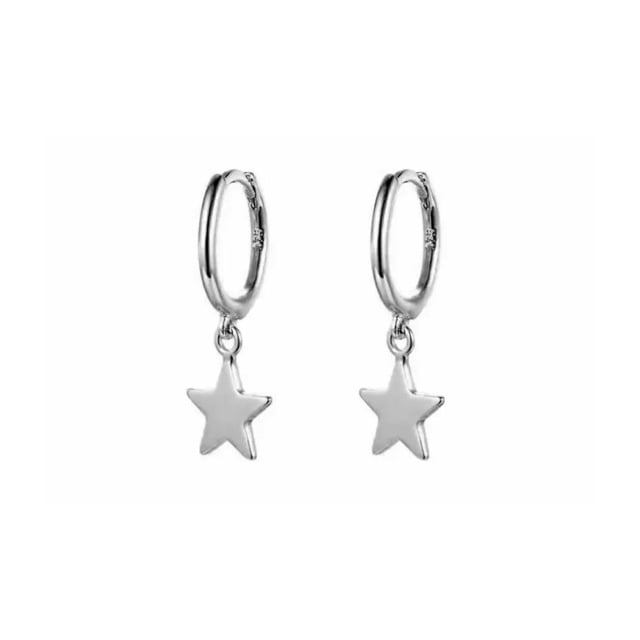 Image of Dainty Star Huggy Hoops