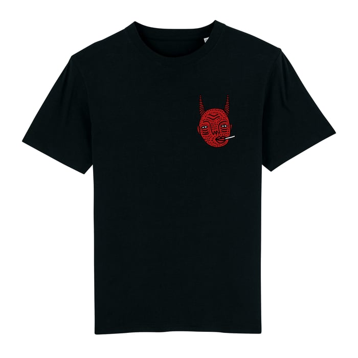Image of Black Devil Head - Unisex T - By Polly Nor